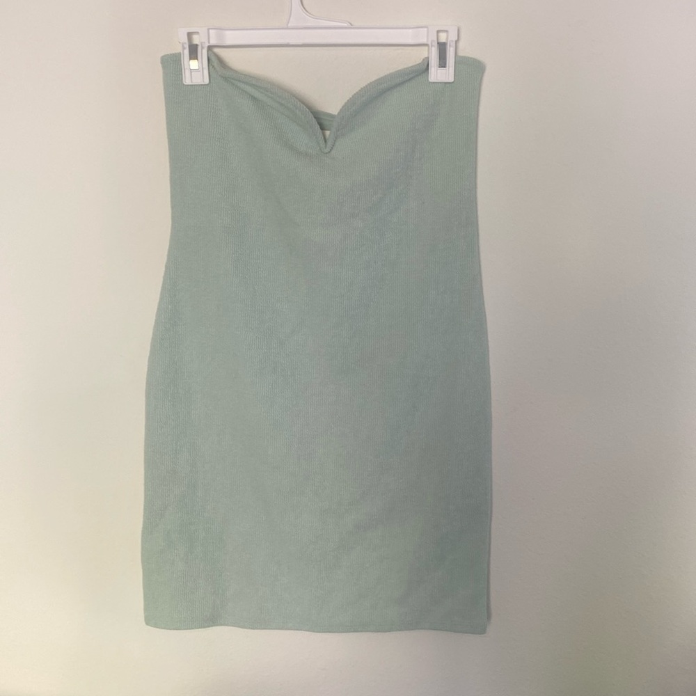 Sea foam green H$M strapless dress size medium NWOT
